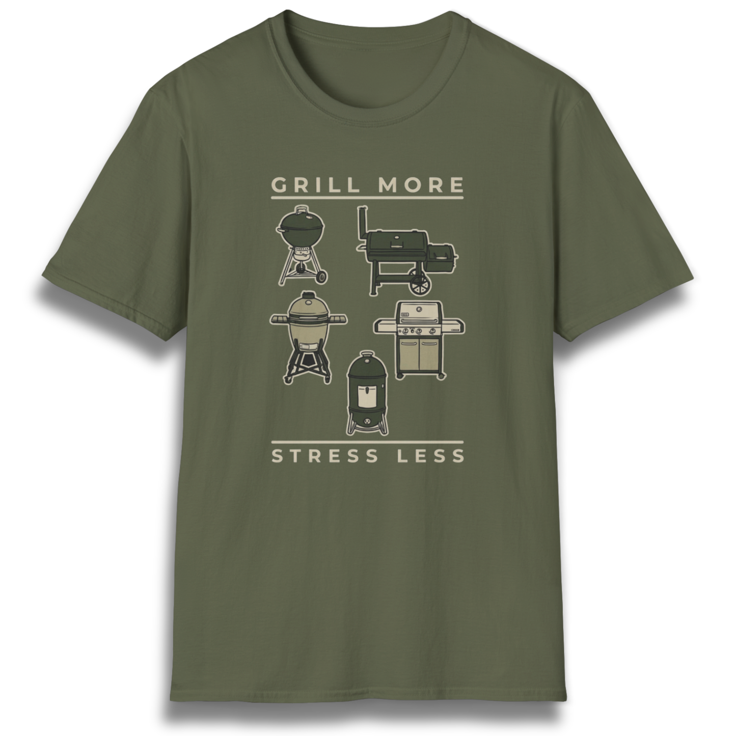 Grill More. Stress Less. T-Shirt