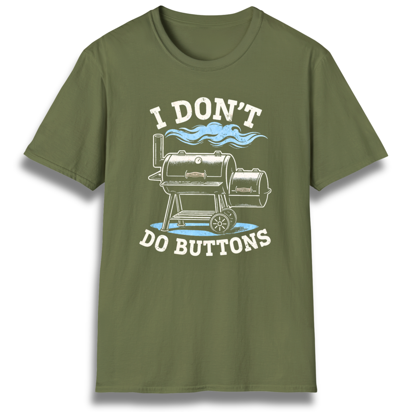 I Don't Do Buttons Offset T-Shirt