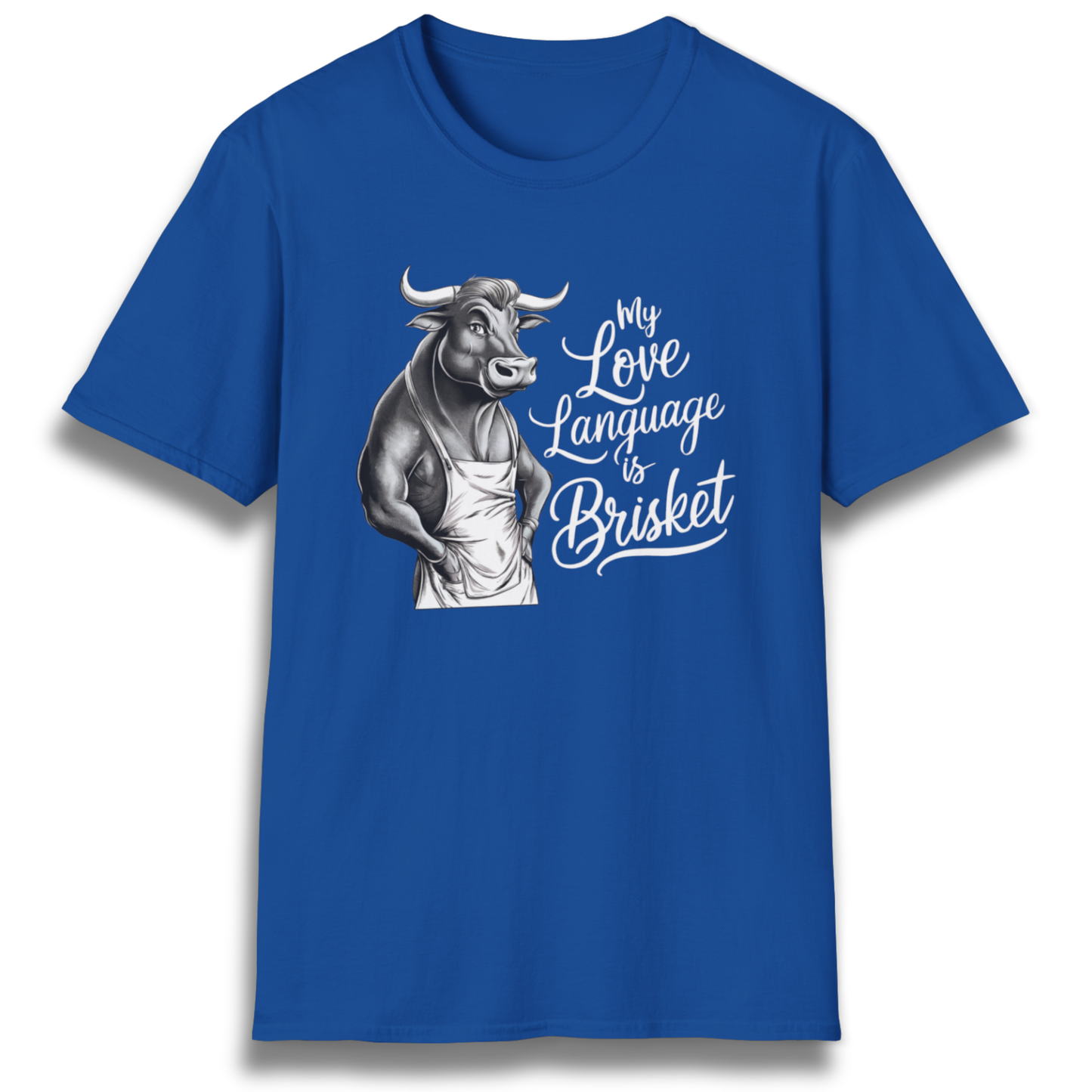 T-shirt with a bull that says "My Love Language Is Brisket"