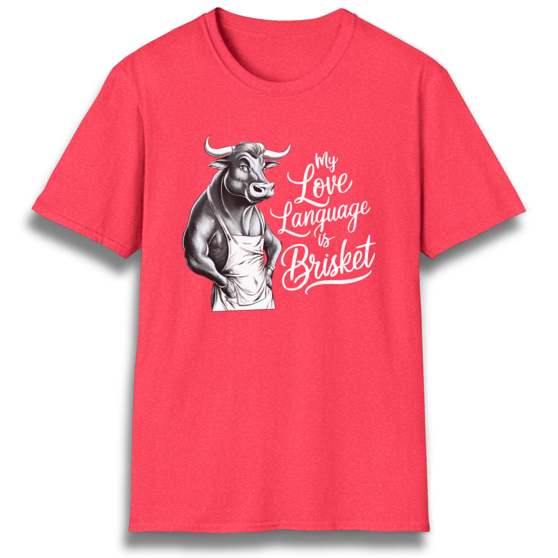 T-shirt with a bull that says "My Love Language Is Brisket"