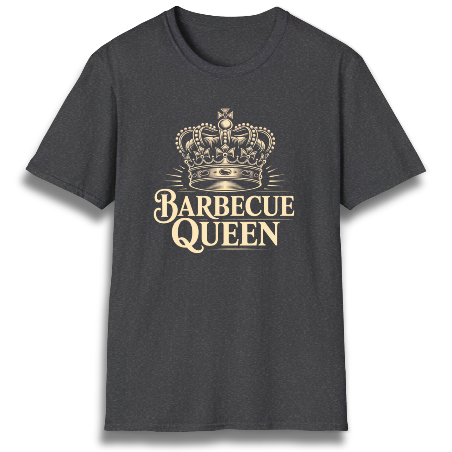 T-shirt with a crown graphic and the phrase that says "Barbecue Queen"