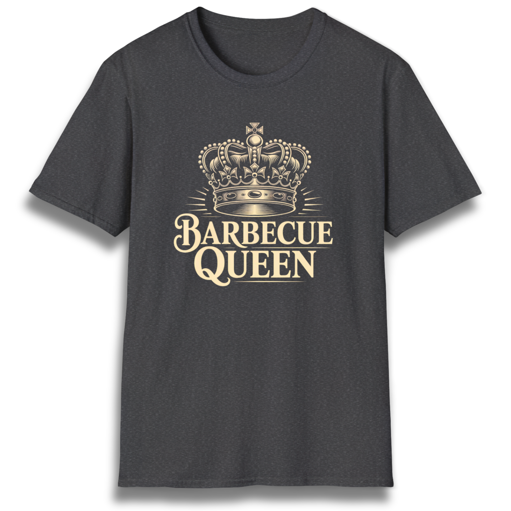 T-shirt with a crown graphic and the phrase that says "Barbecue Queen"