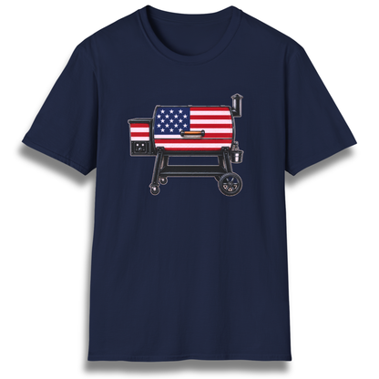 American Flag Pellet Grill T-Shirt