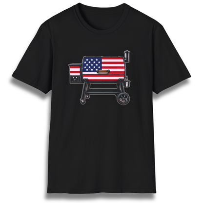 American Flag Pellet Grill T-Shirt