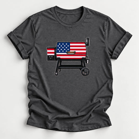 American Flag Pellet Grill T-Shirt